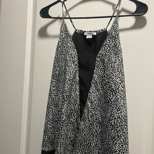 Black and White Spaghetti Strap Classy Shirt